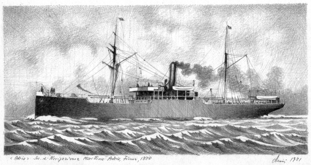 'Adria' - Societa' di Navigazione Marittima Adria - Fiume 1880
